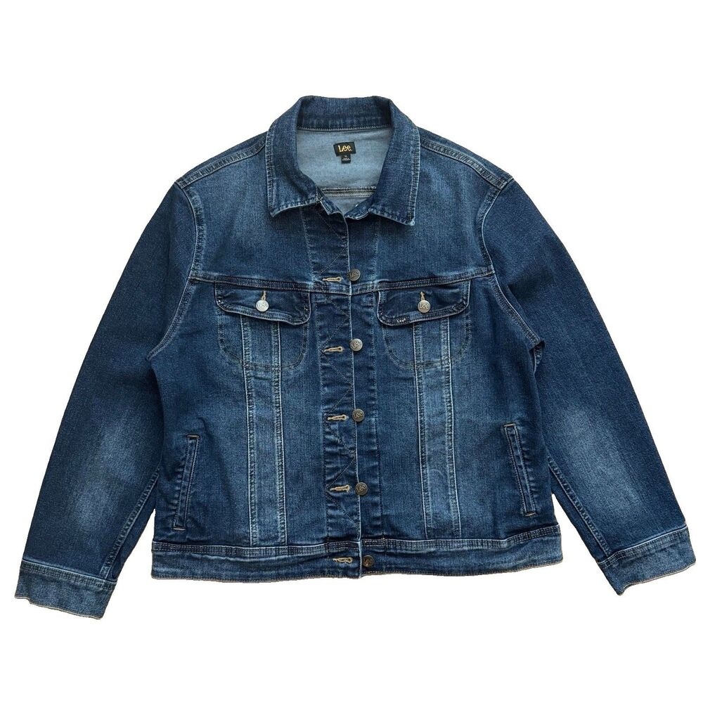 Lee Riders Dark Denim Trucker Jacket Men's XL Type 3 Zig Zag Stitching